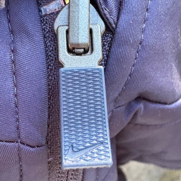 Nike Men’s Reversible Quilted Vest XL Navy Blue & White Fleece - Picture 9 of 11